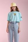 Coool SpongeBob Lisanslı Oversize Fit Baskılı Bisiklet Yaka Kısa Kollu Tişört