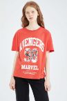 Coool Avengers Lisanslı Oversize Fit Bisiklet Yaka Baskılı Kısa Kollu Tişört