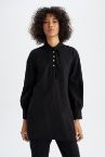 Regular Fit Düğmeli Gömlek Tunik