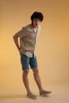 Regular Fit Sürdürülebilir Jean Bermuda Şort