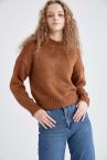 Oversize Fit Yarım Balıkçı Yaka Triko Kazak