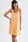 Fall In Love Regular Fit Slogan Baskılı Askılı Gecelik