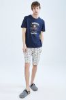 Harry Potter Lisanslı Defacto Fit Regular Fit Bisiklet Yaka Pijama Takımı