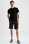 Defacto Fit Regular Fit Ekose Desenli Pamuklu Pijama Takımı