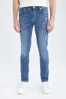 Carlo Skinny Fit Normal Bel Dar Paça Yırtık Detaylı Jean Pantolon