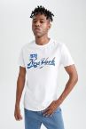 Slim Fit Bisiklet Yaka Pamuklu Penye Tişört