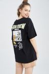 Coool Tom & Jerry Lisanslı Oversize Fit Bisiklet Yaka Kısa Kollu Tişört