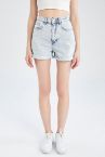 Mom Fit Jean Şort