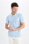 Slim Fit Polo Yaka Pamuklu Penye Tişört