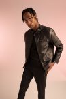 Slim Fit Dik Yaka Suni Deri Ceket