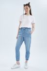 Jogger Yüksek Bel Jean Pantolon