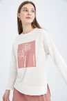 Regular Fit Çiçek Baskılı Sweatshirt Tunik