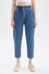 Paperbag Fit Yüksek Bel Jean Pantolon