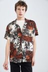Regular Fit Baskılı Viskon Kısa Kollu Hawaii Gömlek