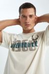 Defacto Fit NBA Milwaukee Bucks Lisanslı Comfort Fit Tişört