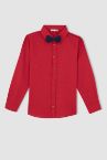 Erkek Çocuk Regular Fit Oxford Uzun Kollu Papyonlu Gömlek