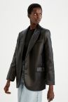 Regular Fit Suni Deri Blazer Ceket