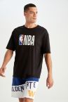 Defacto Fit NBA Golden State Warriors Lisanslı Regular Fit Şort