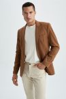 Slim Fit Astarlı Blazer Ceket