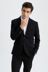 Slim Fit Astarlı Blazer Ceket