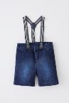 Erkek Bebek Regular Fit Esnek Bel Jean Şort