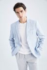 Slim Fit Astarlı Blazer Ceket