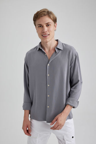 Regular Fit linen Long Sleeve Shirt