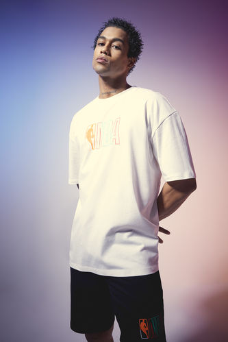 DeFactoFit NBA Wordmark Oversize Fit T-Shirt