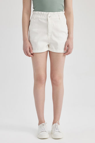 Paperbag Fit Shorts aus Baumwolle