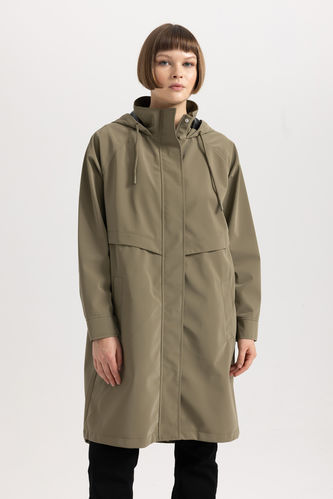 Waterproof Regular Fit Hooded Raincoat