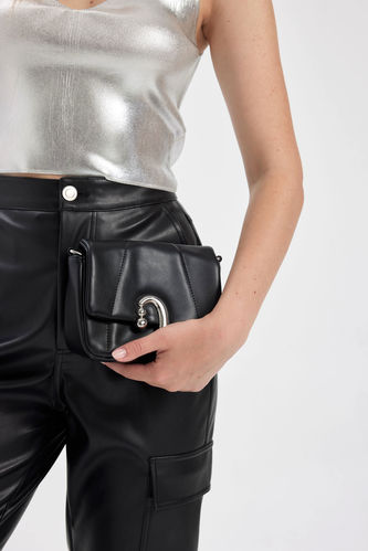 Woman Faux Leather Crossbody Bag