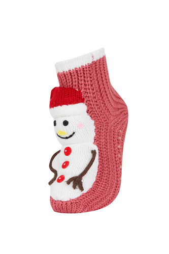 Girl Christmas Themed Cotton Winter Socks
