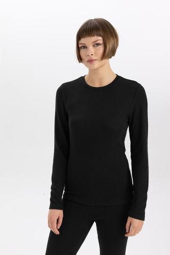 Slim Fit Long Sleeve Knitted Tops