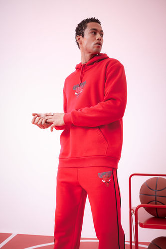DeFactoFit NBA Chicago Bulls Kapüşonlu Sweatshirt