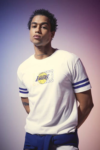 T-Shirt Standard à Col Rond Nba Los Angeles Lakers De Defactofit