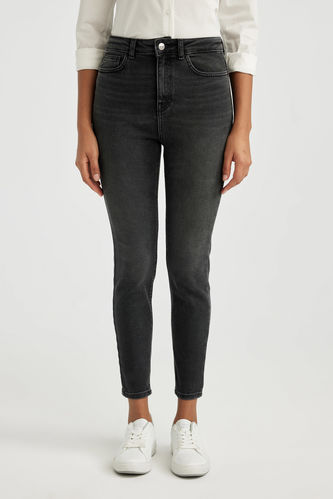 Skinny Fit High Waist Long Jeans