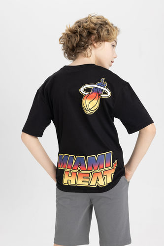 Erkek Çocuk NBA Miami Heat Bisiklet Yaka Kısa Kollu Tişört