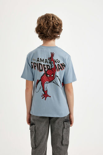 Erkek Çocuk Marvel Comics Bisiklet Yaka Jersey Kısa Kollu Tişört