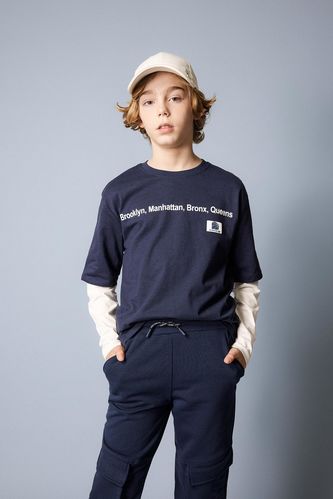 Boy Regular Fit Crew Neck Cotton Printed T-Shirt