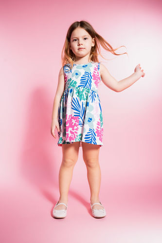 Baby Girl Patterned Sleeveless Dress