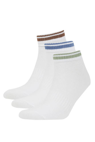 Erkek 3'lü Pamuklu Patik Çorap