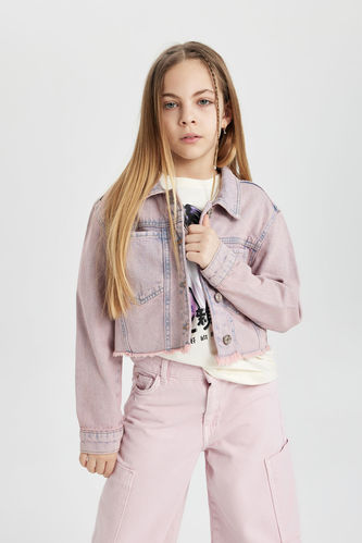 Kız Çocuk Crop Jean Ceket