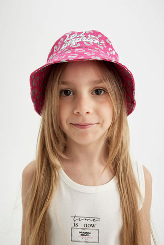 Kız Çocuk L.O.L. Surprise Desenli Parlak Kumaş Bucket Şapka