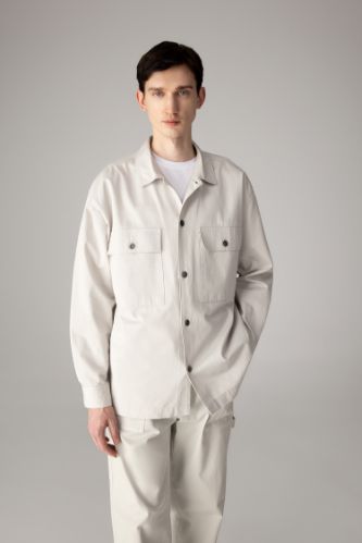 Oversize Fit Polo Yaka Twill Gömlek