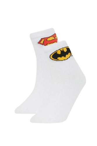 Erkek Çocuk Justice League 3'lü Pamuklu Uzun Çorap