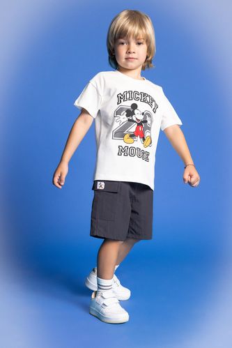 Ensemble de T-Shirt à Manches Courtes et Short Disney Mickey & Minnie pour Bébé Garçon - 2 Pièces