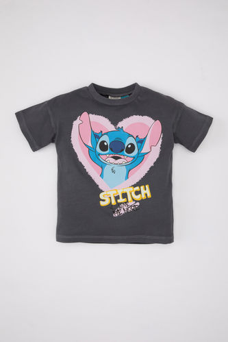Kız Bebek Disney Lilo & Stitch Kısa Kollu Tişört