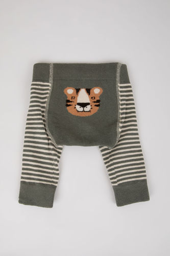 Baby Boy Regular Fit Striped Jersey Pants