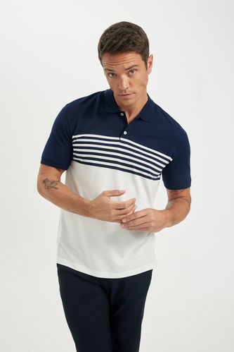 New Regular Fit Polo Collar Pique Polo T-Shirt