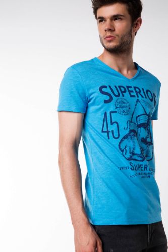 Boks Eldiveni Baskılı T-shirt